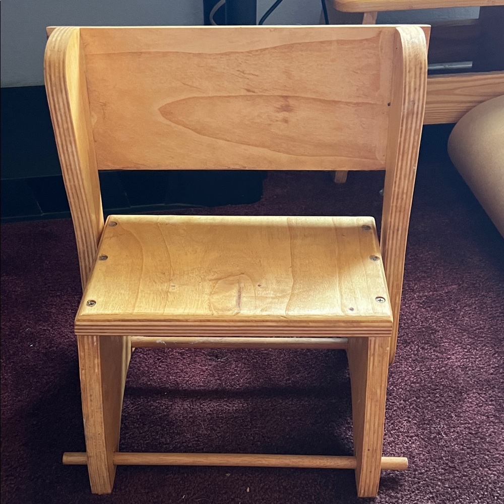Natural Wood Kids Chair - Unbranded